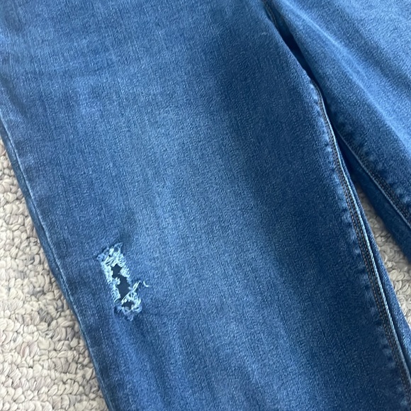 Spanx Distressed Ankle Skinny Jeans, Medium Wash - Picture 6 of 9